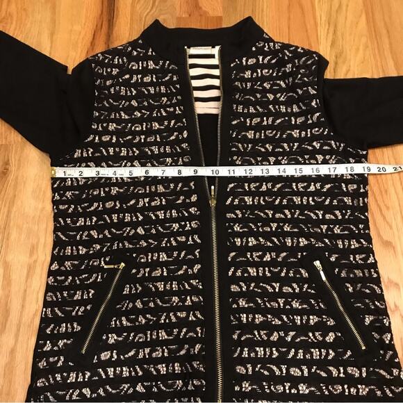 Zenergy by Chicos lace knit striped jacket size 0 small - Picture 5 of 8